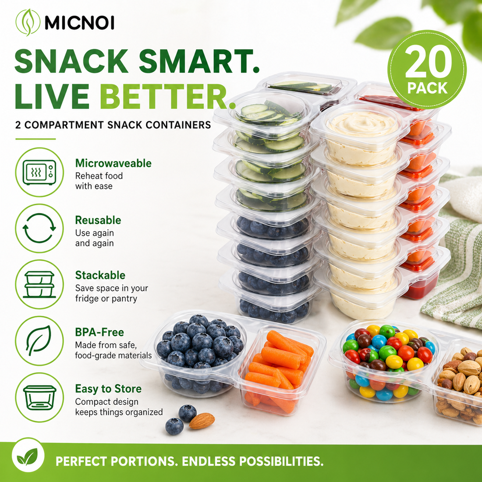 MICNOI Snack Pack Containers 官方产品图片 14